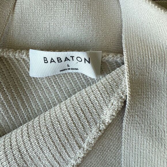 Aritzia Babaton Sculpt Knit CrissCross Cropped Tank Top Women's Size Large - Picture 4 of 5